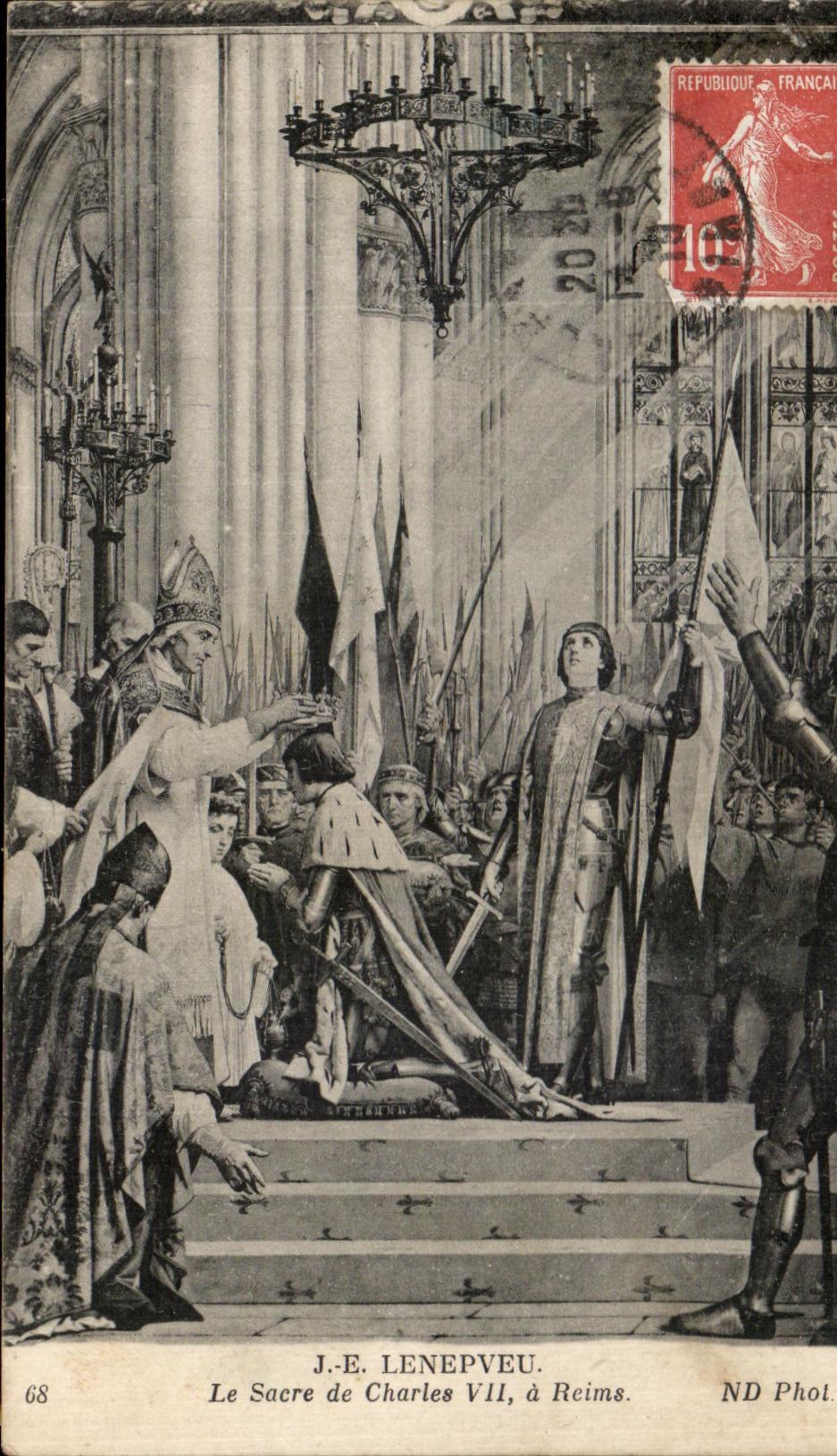 CPA Lenepveu L Sacre De Charles VII a Reims Jeanne d'arc