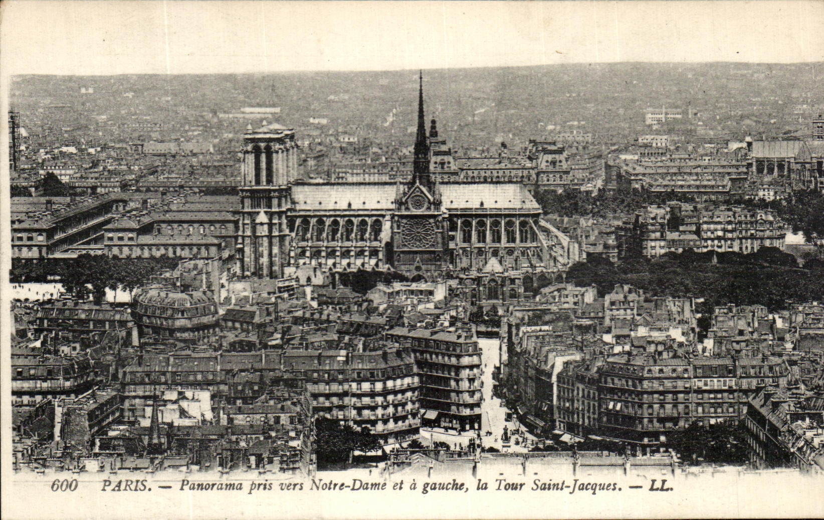 CPA Paris Panorama Pris Vers Notre Dame Et A Gauche La Tour Saint Jacques