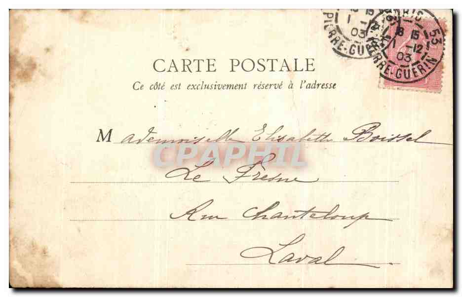 CPA Bois De Boulogne Le Lac — Verso