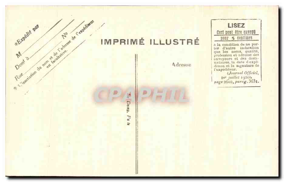 CPA Paris Palais De L'elysee Residence Du President De La Republique — Rückseite