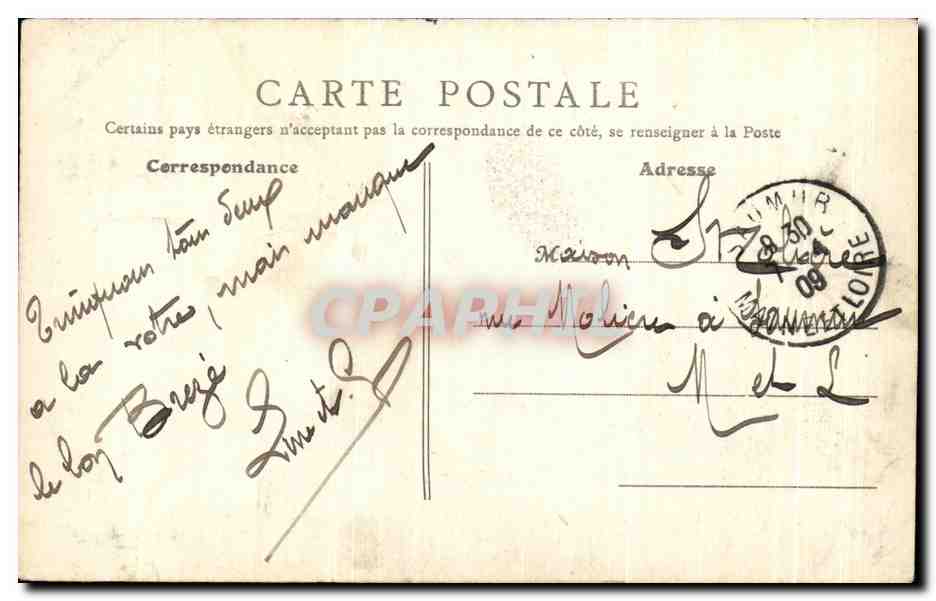 CPA Paris Chambre Des Deputes — Rückseite