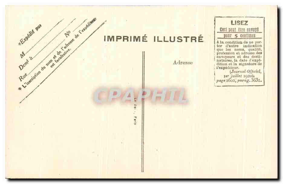 CPA Paris Trrocadero  — Rückseite