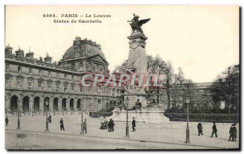 CPA Paris Le Louvre Statue De Gambetta