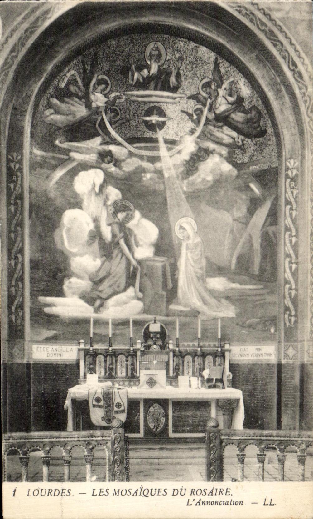 CPA Lourdes Les Mosaiques Du Rosaire L'Annonciation