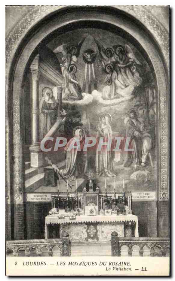 CPA Lourdes Les Mosaiques Du Rosaire La Visitation