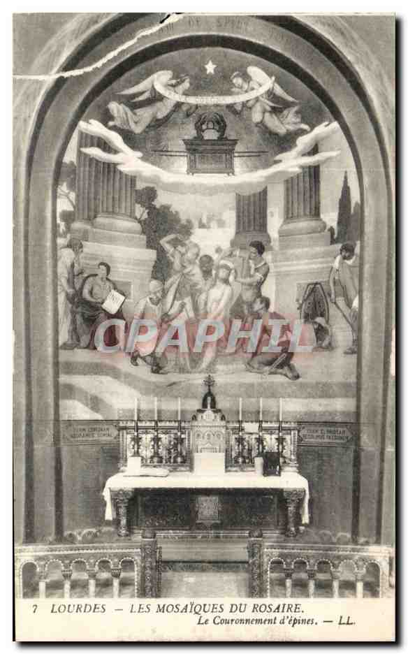 CPA Lourdes Les Mosaiques Du Rosaire Le couronnement d'Epines