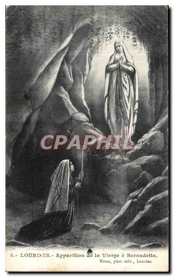 CPA Lourdes Apparition de la Vierge a Bernadette Viron