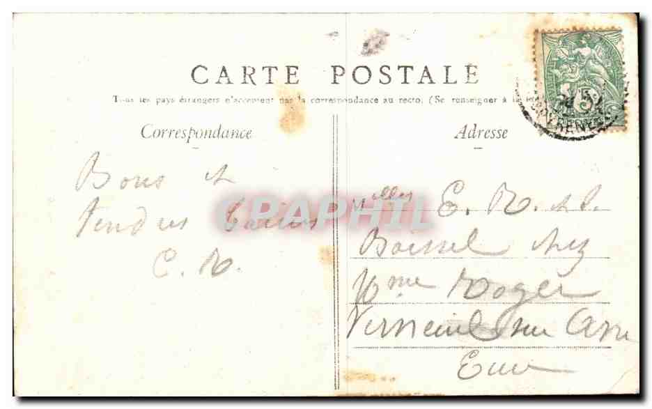 CPA Lourdes Apparition de la Vierge a Bernadette Viron — Verso