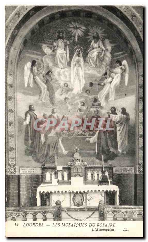 Lourdes — Les mosaïques du Rosaire. L'Assomption — LL