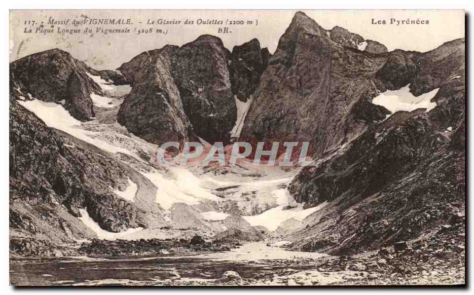 Massif du Vignemale — Le Glacier des Oulelettes (3200 m) et La Pique Longue (3298 m) — Les Pyrénées — B.R. — n° 117
