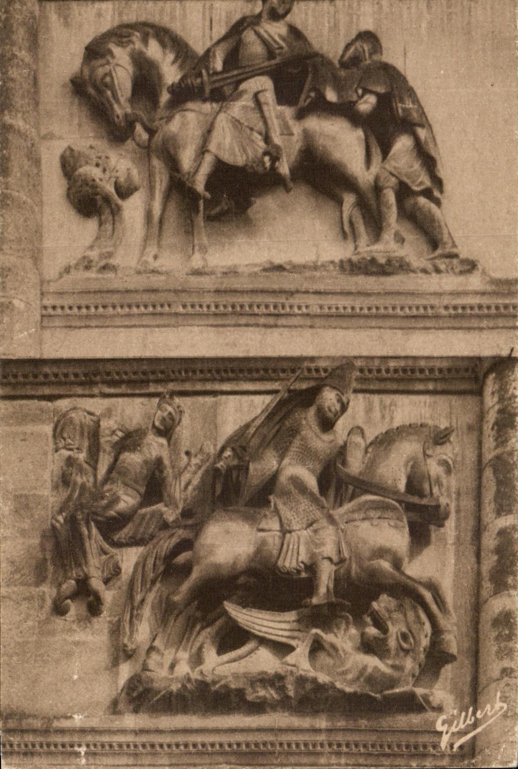 Angoulême — Cathédrale Saint-Pierre, détails de la façade — A.G.A. 7083, Éditions Vina Nancy 1905