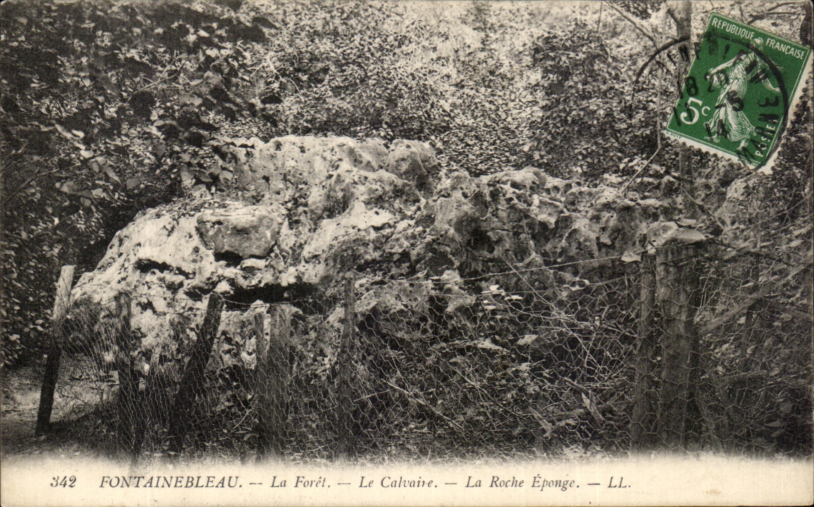 Fontainebleau — La Forêt — Le Calvaire — La Roche Éponge — LL. — N° 342