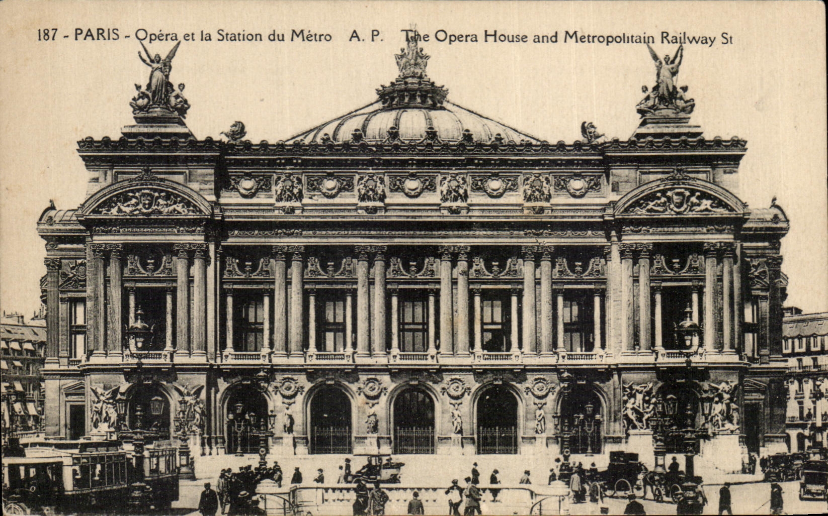 CPA Paris Opra et La Station du Metro
