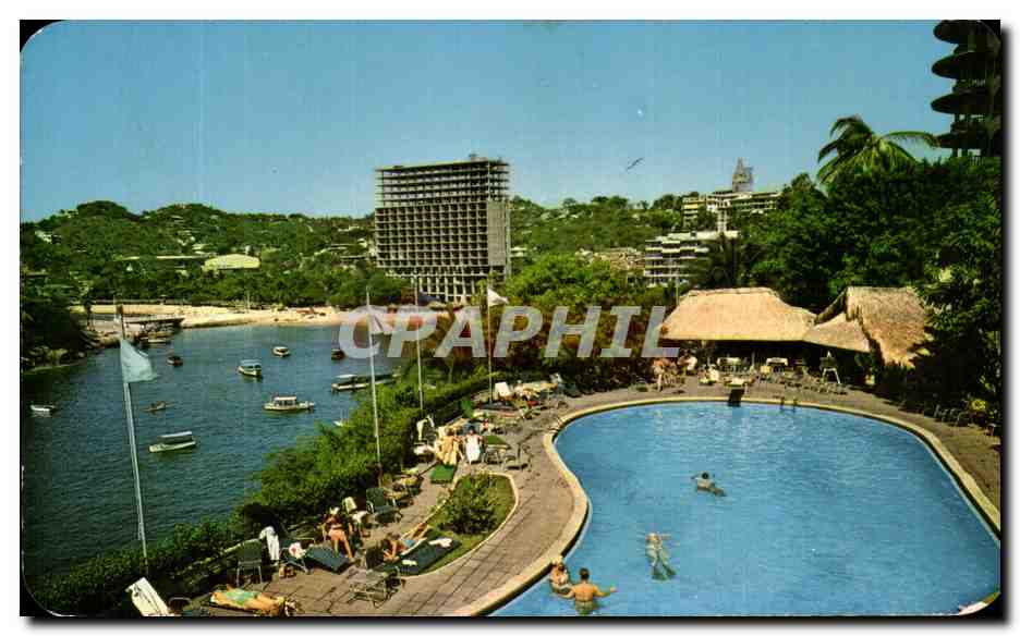 CPA Alberca Del Hotel Caleta Acapulco Mexico