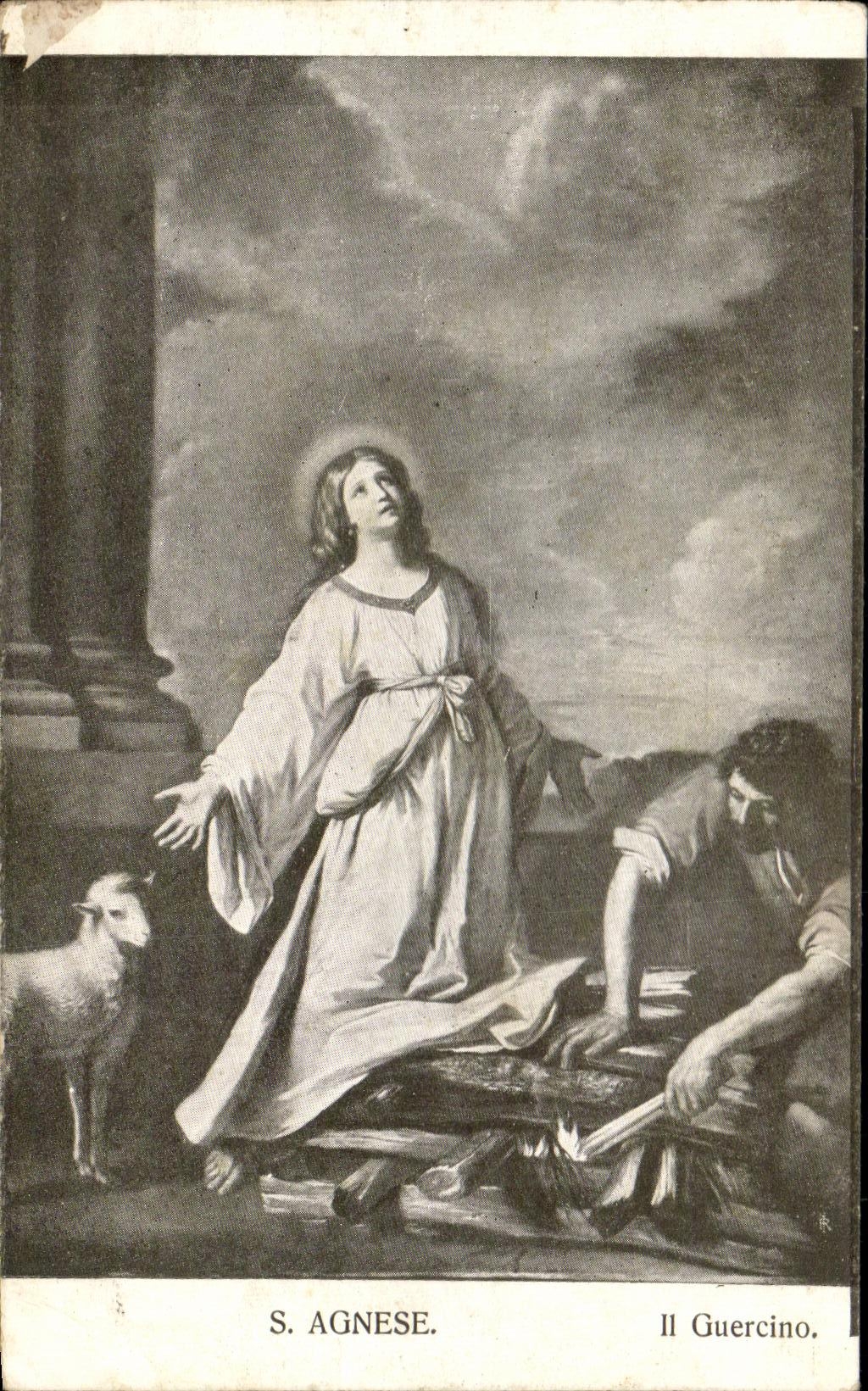 CPA S Agnese Il Guercino Moutons