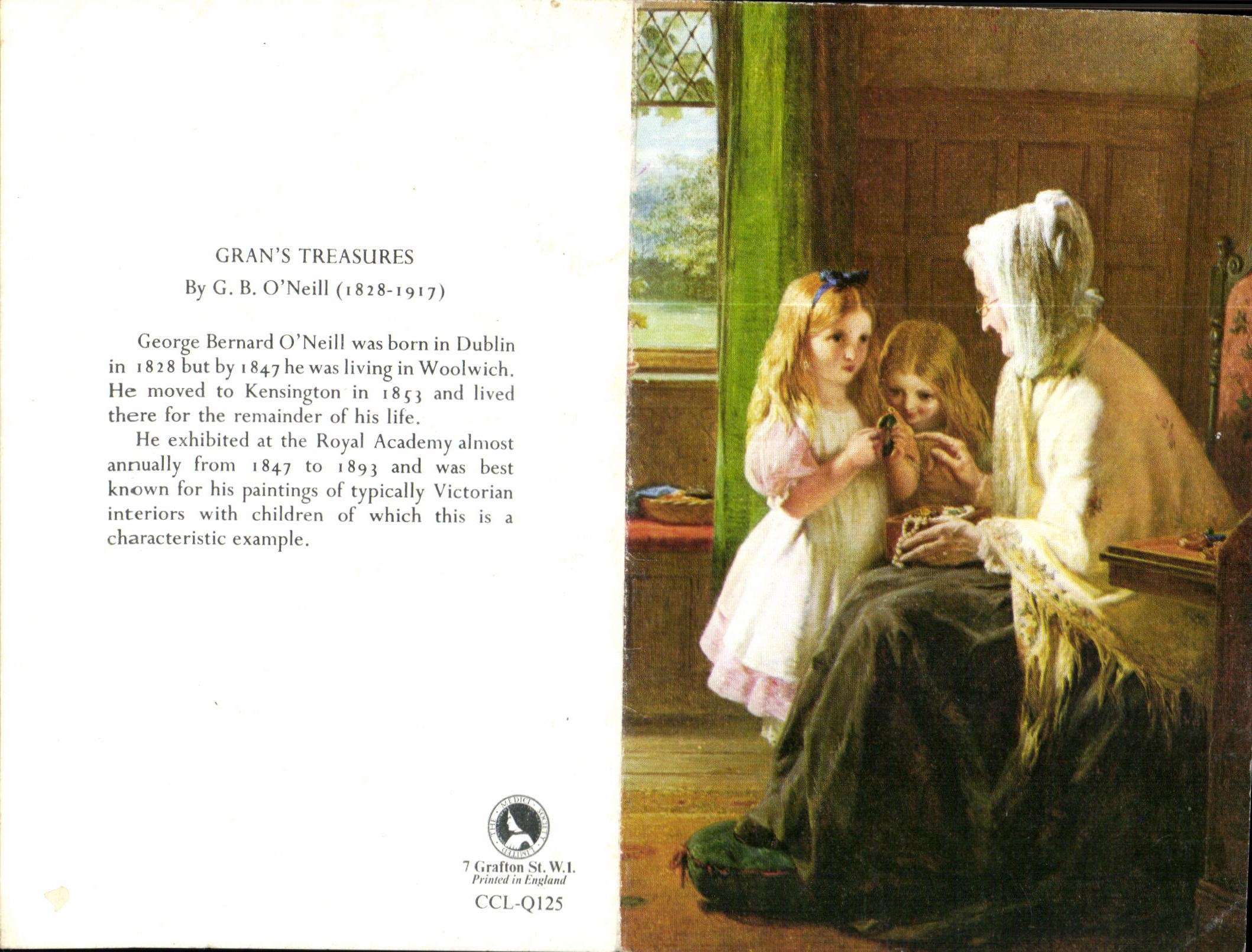 Granny's Treasures — George Bernard O'Neill (1828-1917) — Printed in England