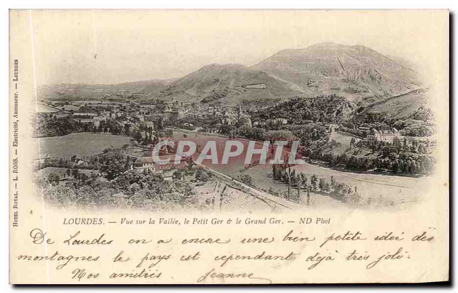 CPA Lourdes Vue Sur La Vailee Le Petit Ger Le Grand Ger 