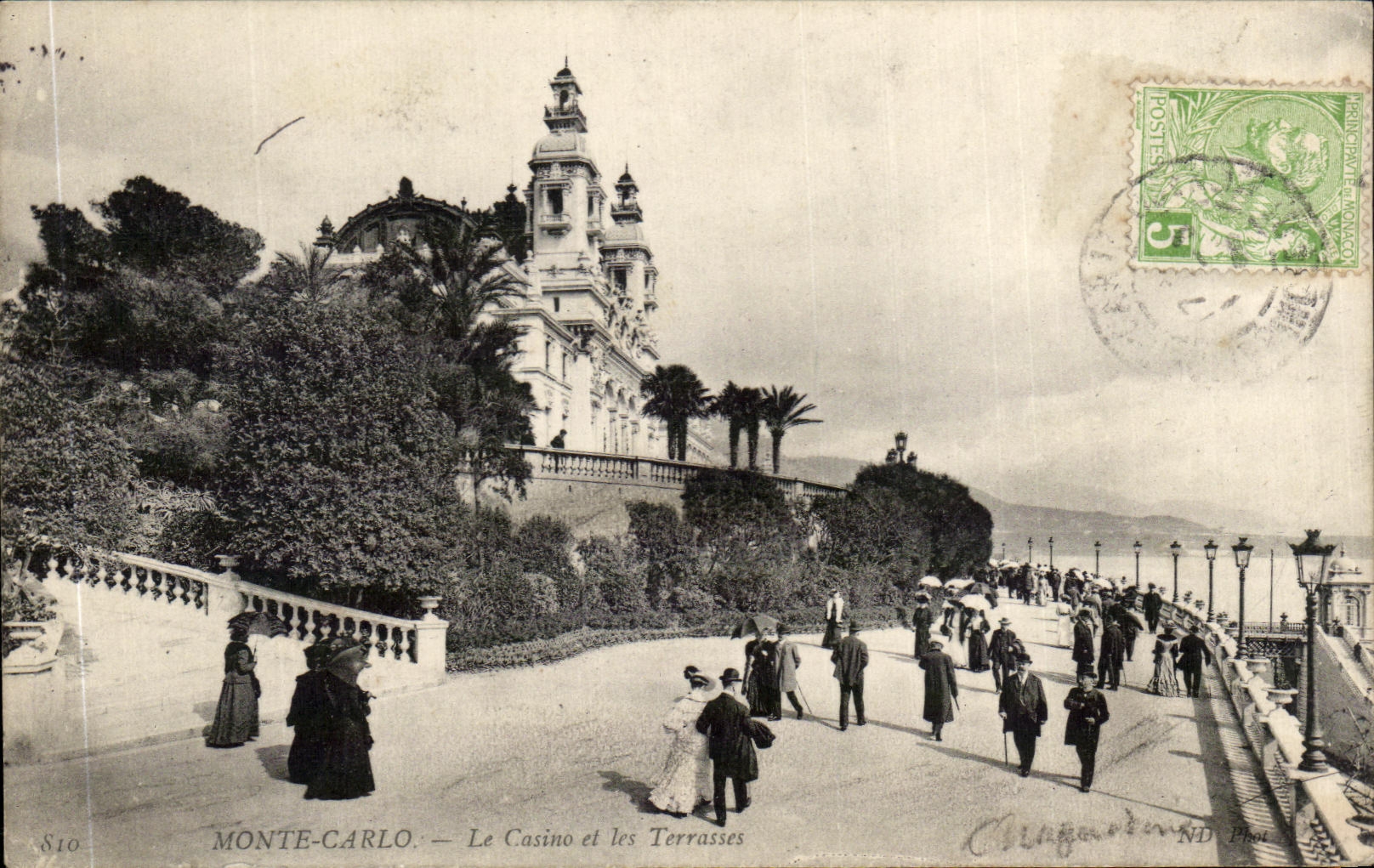 CPA Monte Carlo Le Casino Et Les Terrasses