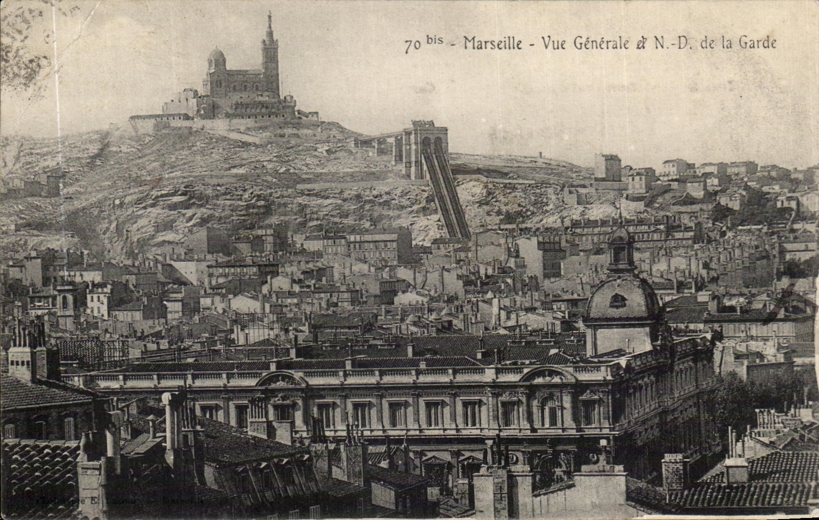 CPA Marseille Vue Generale De La Garde