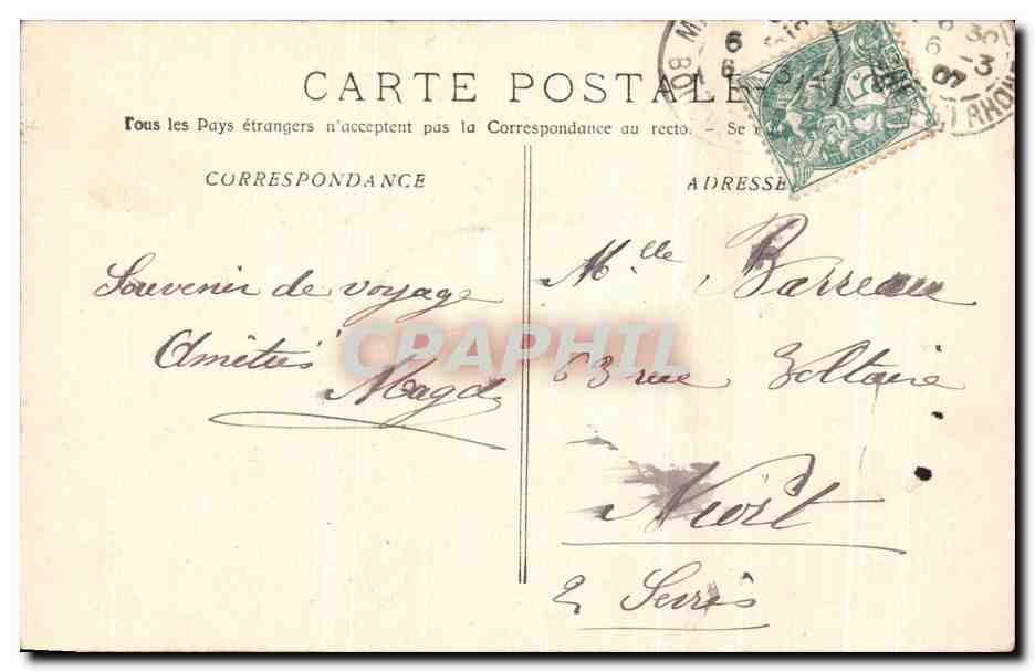 CPA Marseille Vue Generale De La Garde — Rückseite