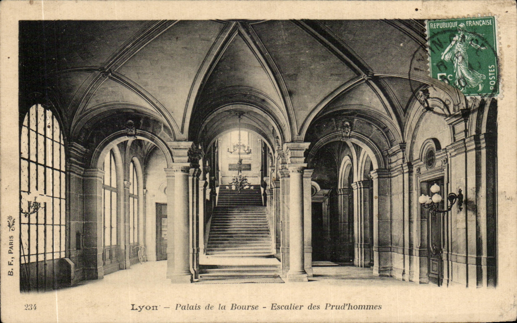 Lyon – Palais de la Bourse – Escalier des Prud’hommes — B.F. Paris n°234