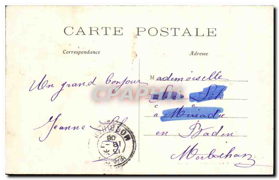 CPA Paris Gare St Lazare Cour de Rome — Rückseite