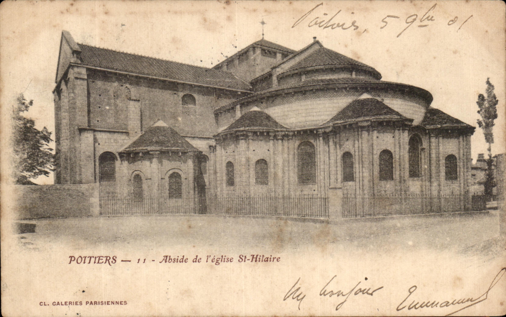 POTTIERS — Abside de l'église St-Hilaire — CL. GALERIES PARISIENNES — n°11