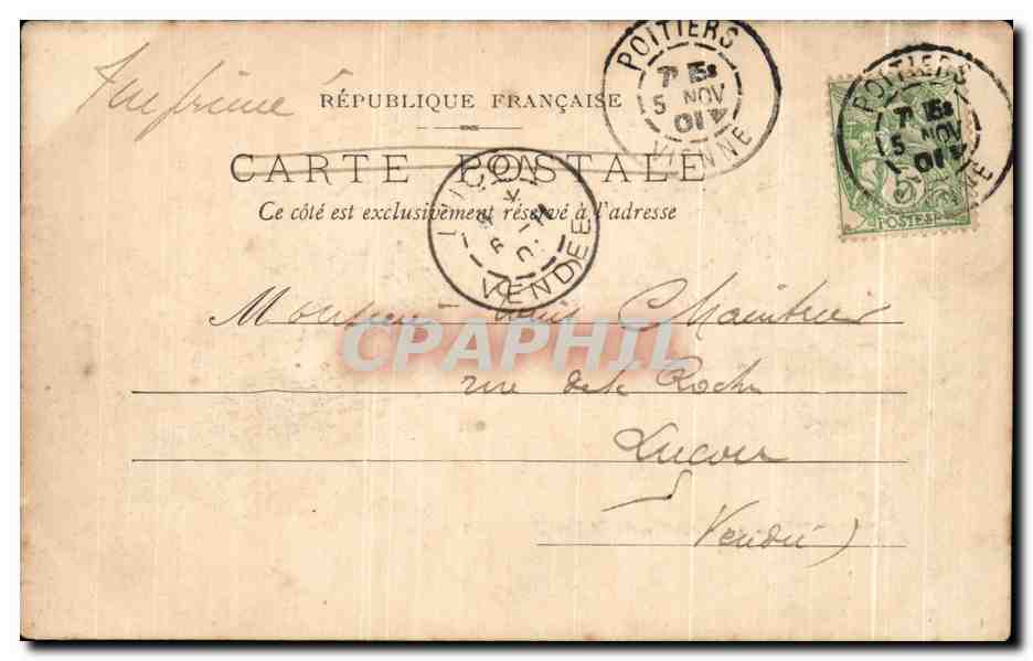 POTTIERS — Abside de l'église St-Hilaire — CL. GALERIES PARISIENNES — n°11 — Verso