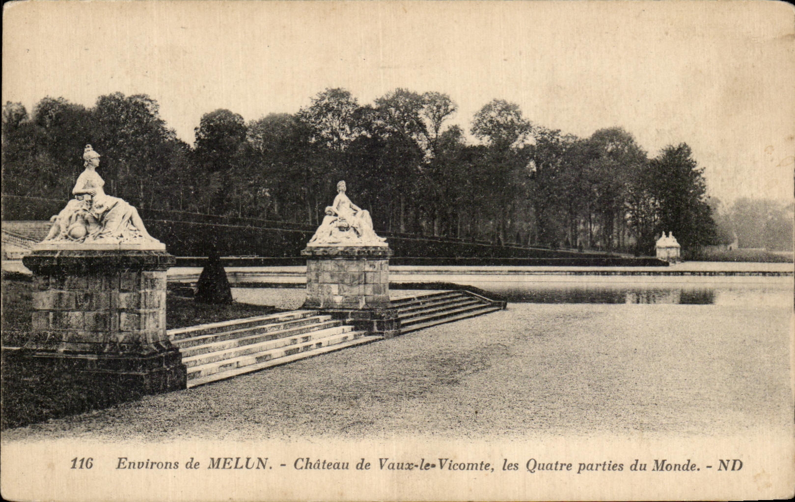 CPA Environs de Melun Chateau de Vaux Le Vicomte les Quatre parties du Monde