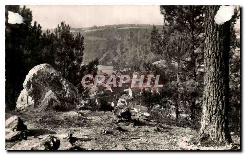 CPA Saint Leonard Des Bois Vue du bourg a travers les pins
