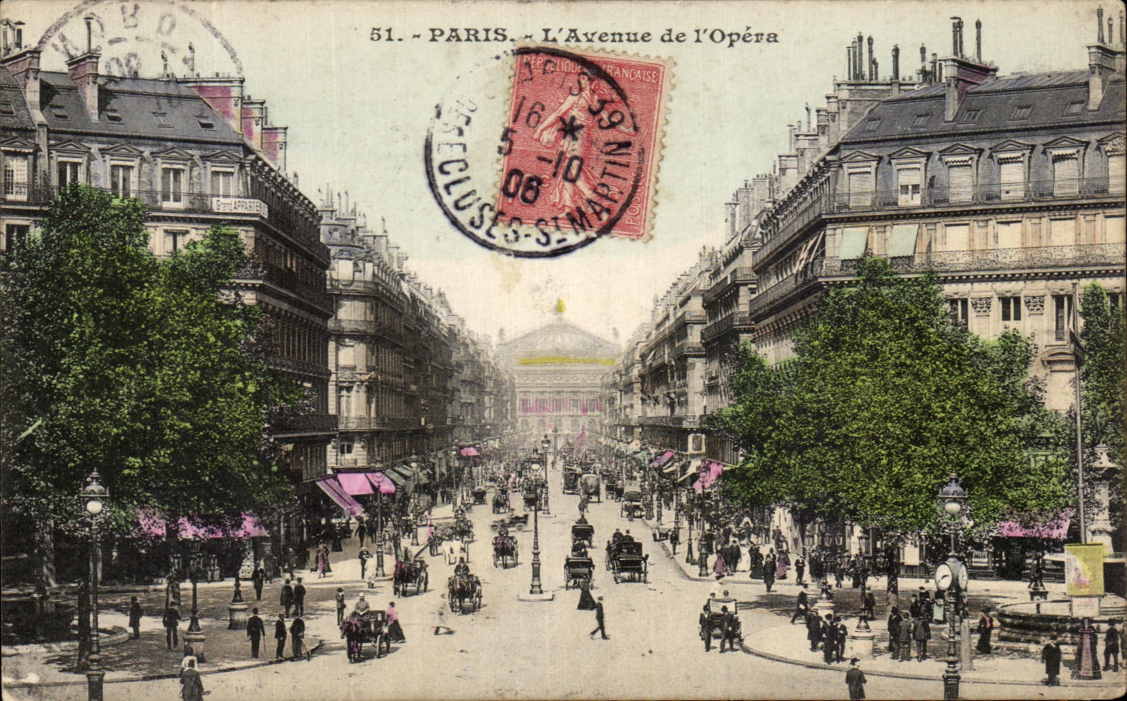 CPA Paris L'Avuenue du l'Opera