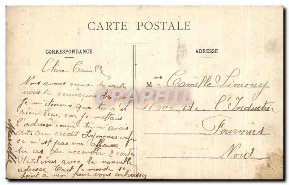CPA Paris L'Avuenue du l'Opera — Rückseite