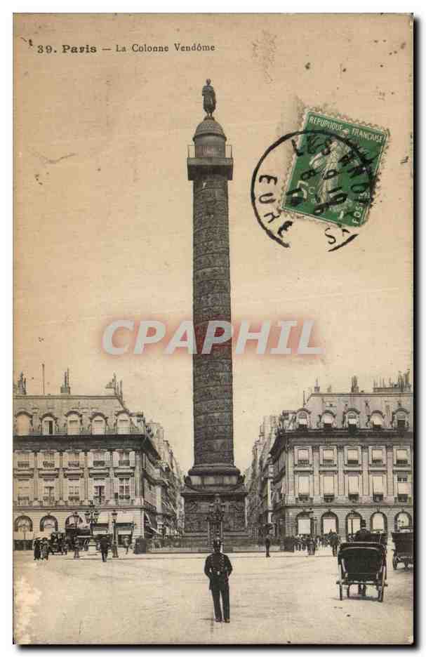 CPA Paris La Colonne Vendome