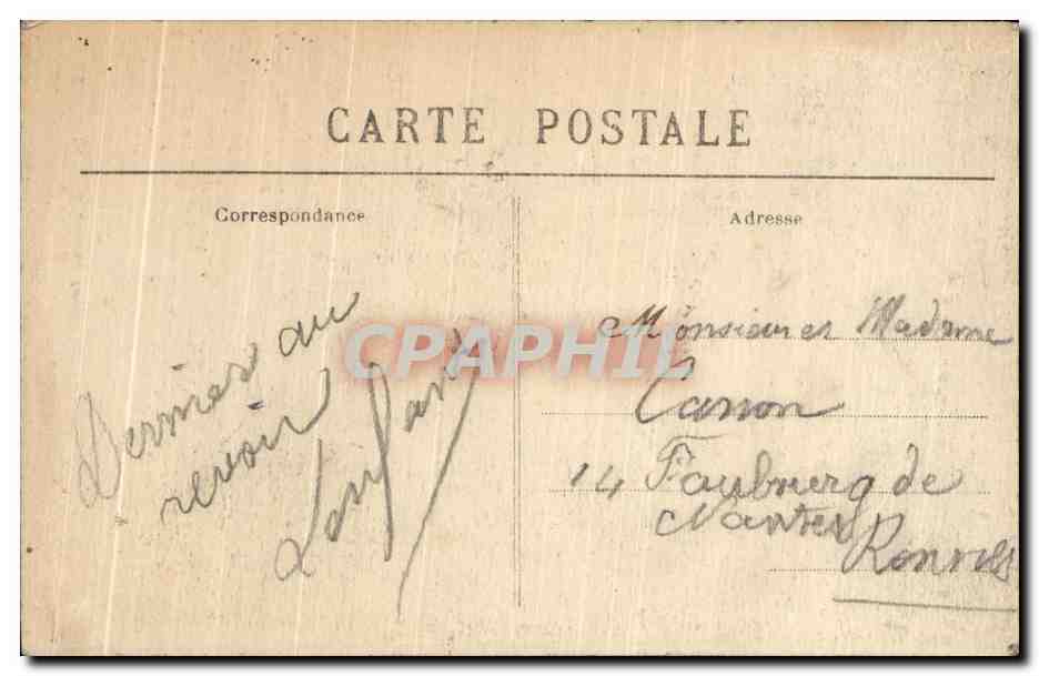 CPA Paris La Colonne Vendome — Verso