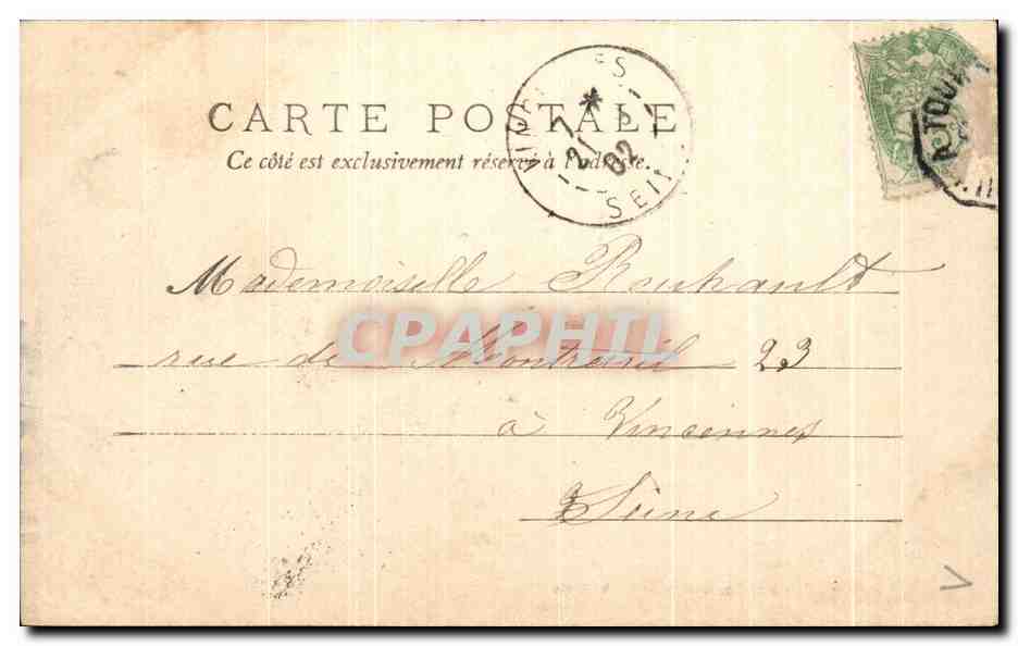 CPA Tours Les Portails de la Cathedrale — Rückseite