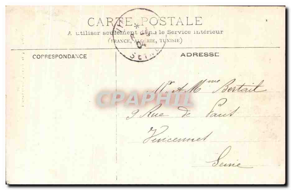 CPA Reims Eglise St Remi Grand portail — Verso