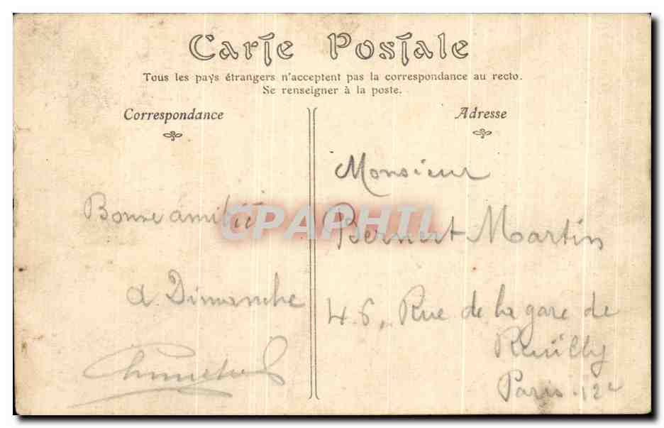 CPA Foret Montmorency Monflignon sous Bois Chemin de Sainte Radegonde — Back
