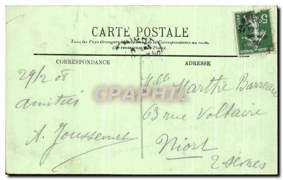 CPA Cannes Promenades de la Croisette — Verso