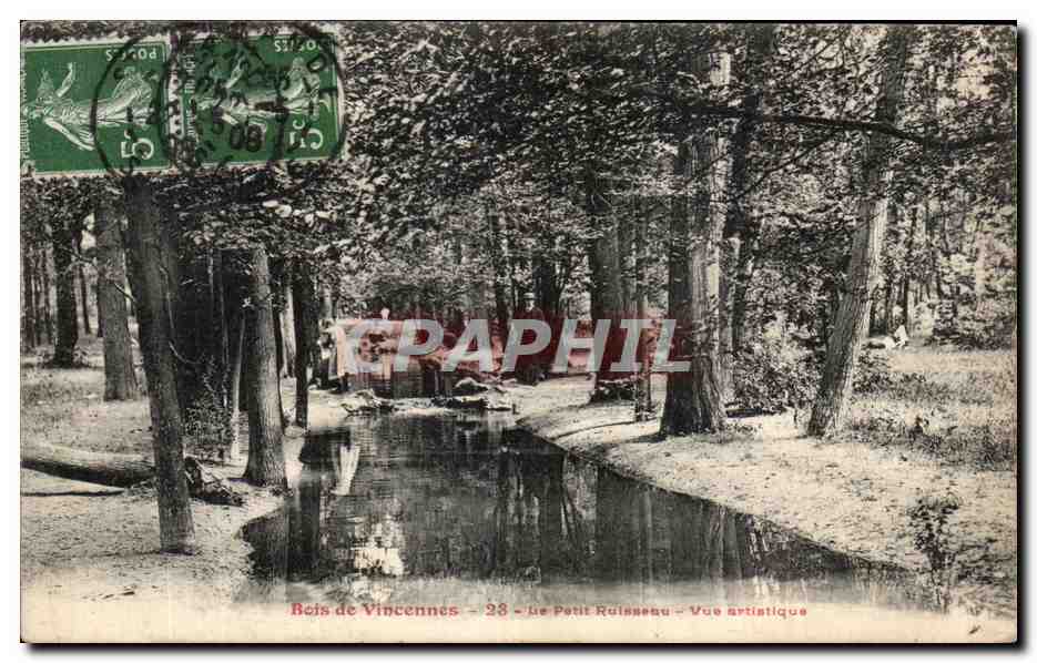 Bois de Vincennes - Le Petit Ruisseau - Vue artistique — Éditeur non identifié, n° 28