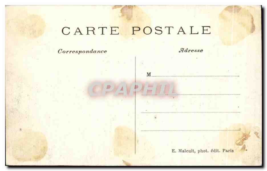 CPA Vincennes Le Chateau Vieux fort Les Foses — Rückseite