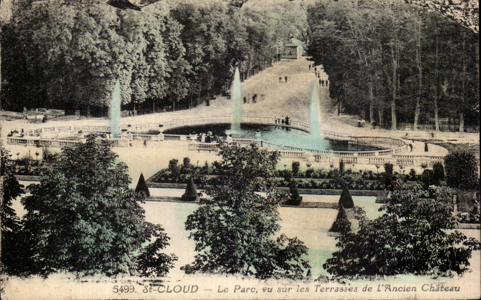 CPA Saint Cloud Le Parc vu sur les Terrasses de L'Ancien Chateau