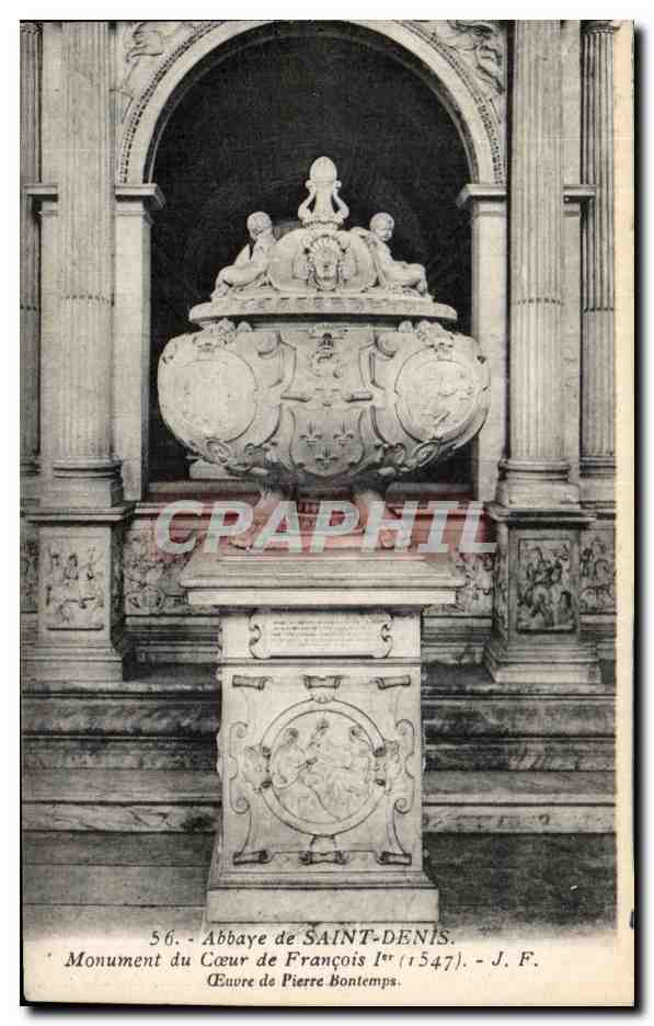 Abbaye de Saint-Denis — Monument du Cœur de François Ier (1547) — J.F. Œuvre de Pierre Bontemps