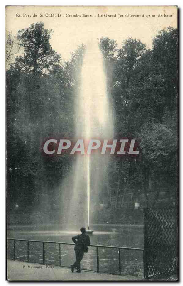 CPA Parc de Saint Cloud Grandes Eaux Le Grand Jet s'etevant a de haut