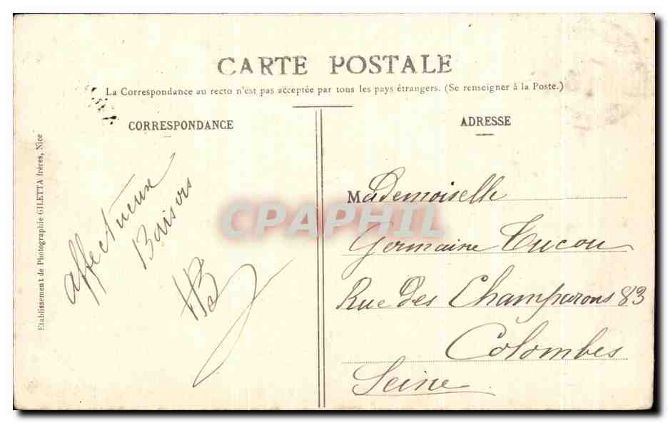 CPA Monte Carlo Les Jardins — Rückseite