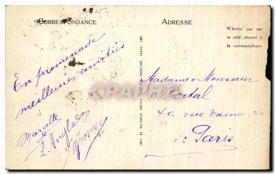 CPA Auxerre Le Pont Paul Bert ou du Sommet de la Cathedrale — Verso