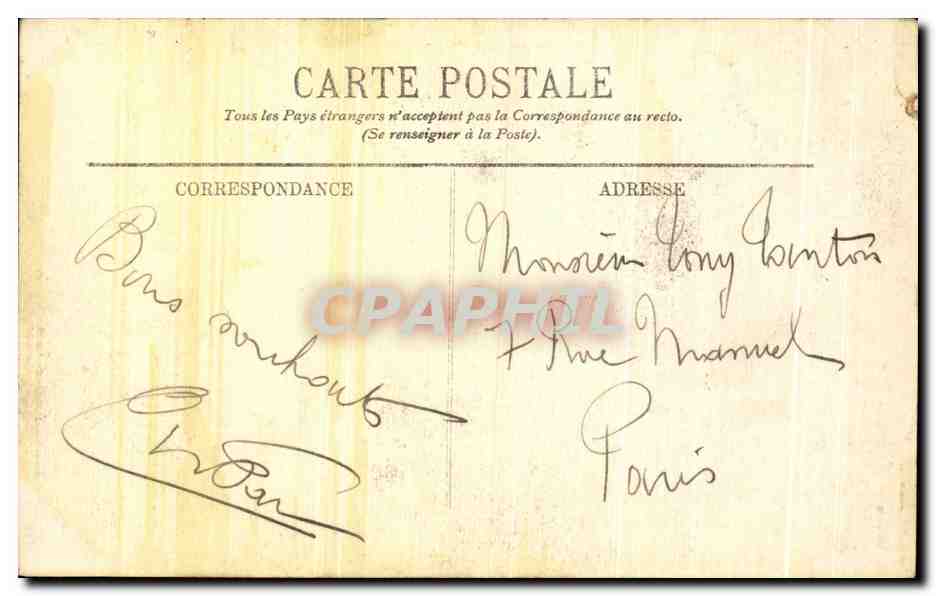 CPA Sens L'Hotel de Ville — Rückseite