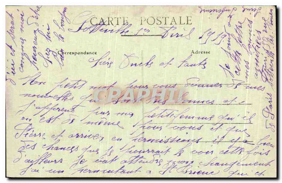 CPA Rouen Statue de Napoleon 1er — Verso