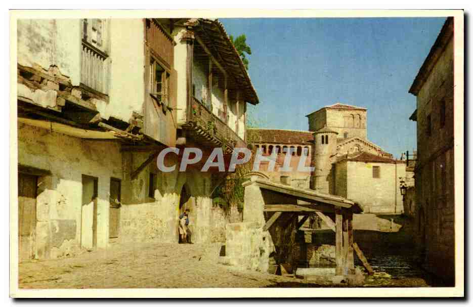 CPA Santillana Del Mar Coegiata y calle de Rio