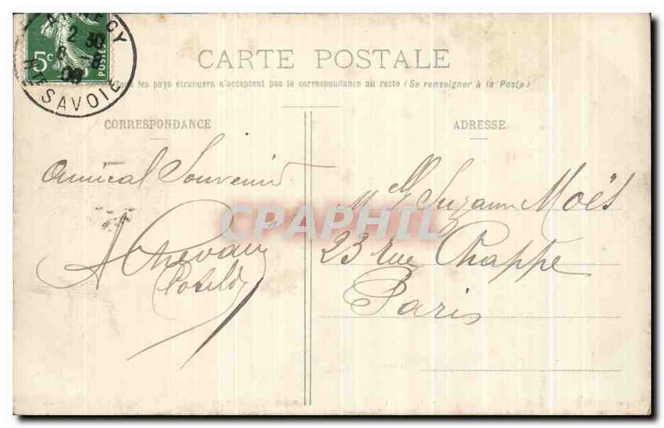 Annecy - L'Église St-François et les Canaux — A. Gardet, Annecy, n°36 — Rückseite
