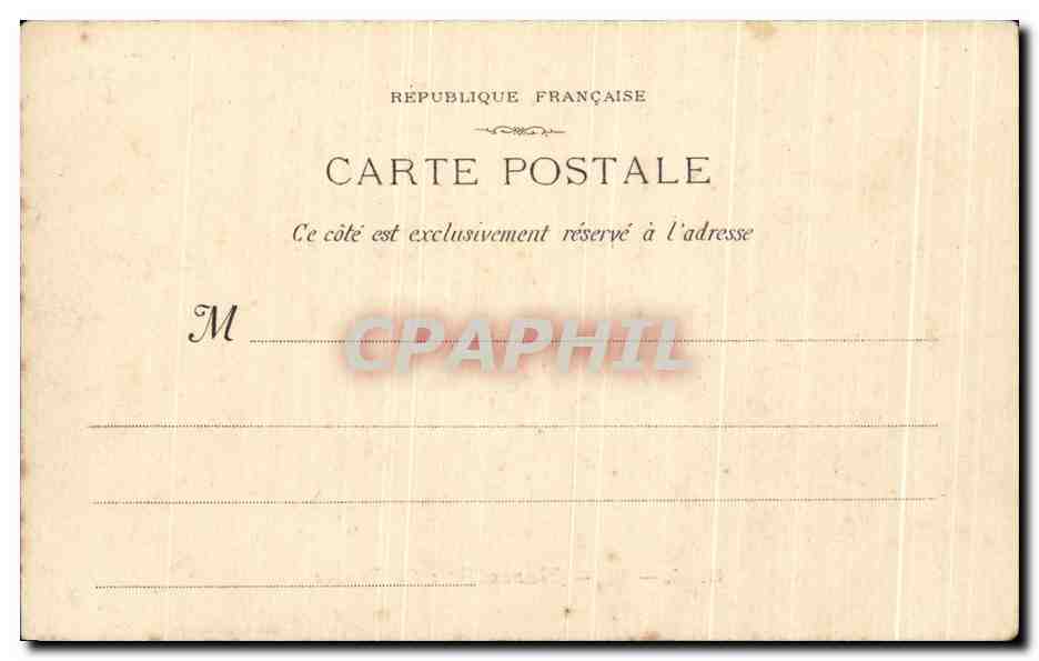 CPA Marseille La Bourse — Verso
